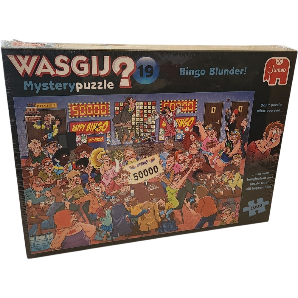 Wasgij Mystery Puzzle 19 Bingo Blunder 1000 Piece Jigsaw Game New Sealed‎